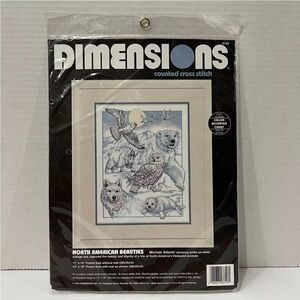 Counted Cross Stitch Kit:  North American Beauties Artic Animals Dimensions 3758